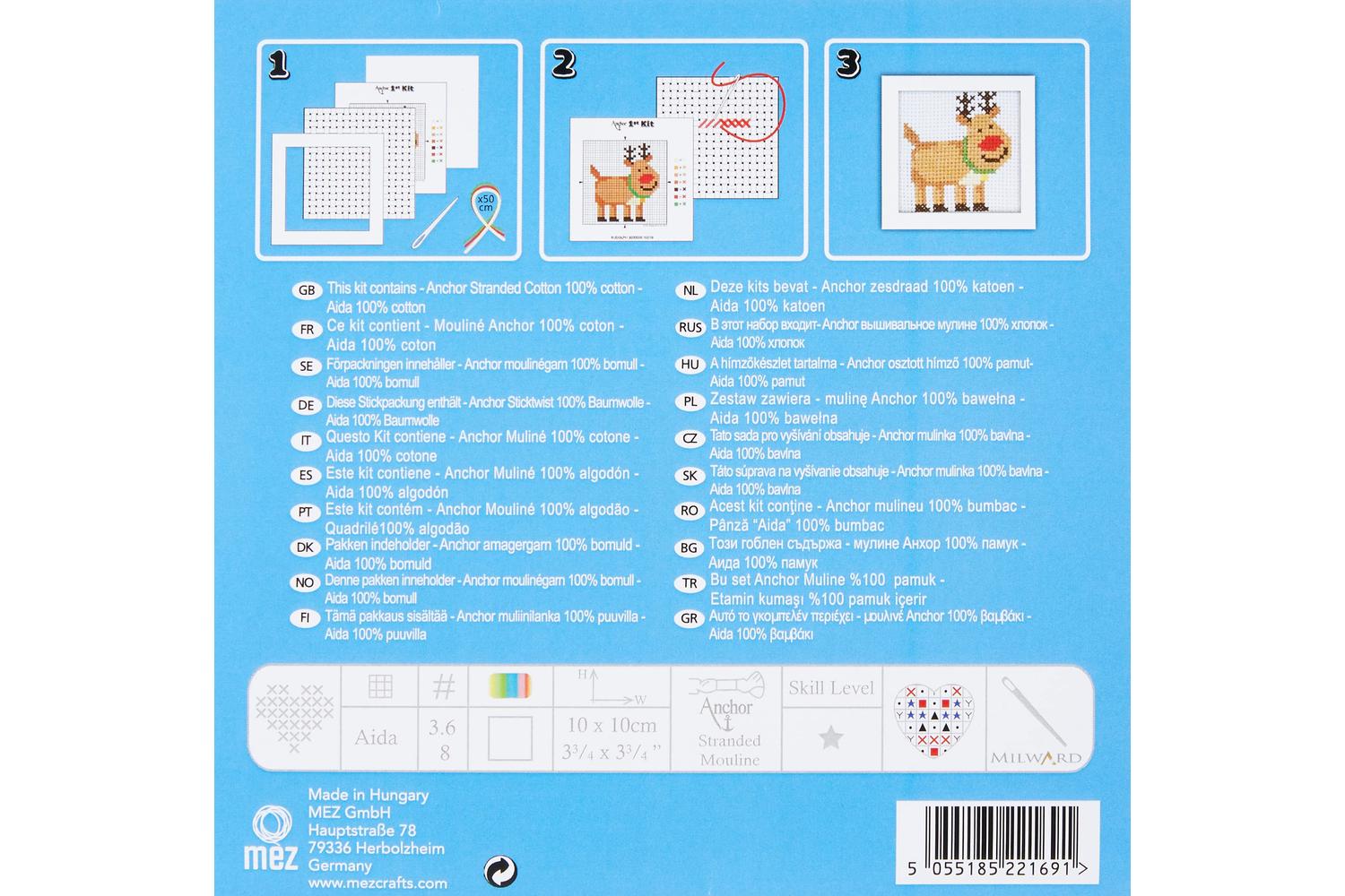 Anchor Gro-3690000\10010 - First Kit Rudolph - Counted Cross-3