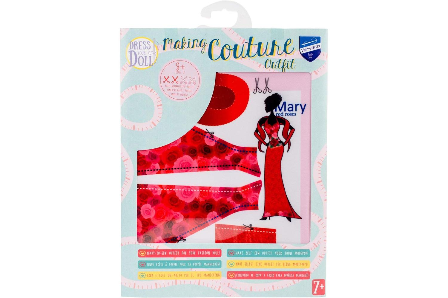 Vervaco Gro-pn-0164647 - Mary Red Roses - Couture Outfit Mak