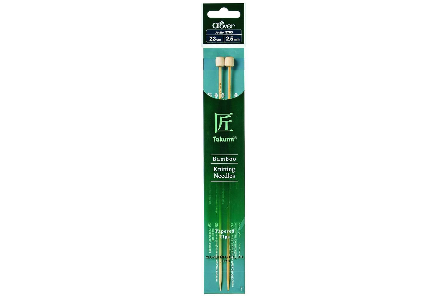 Clover Gro-cl3703 - Knitting Pins Single-ended Takumi Bamboo