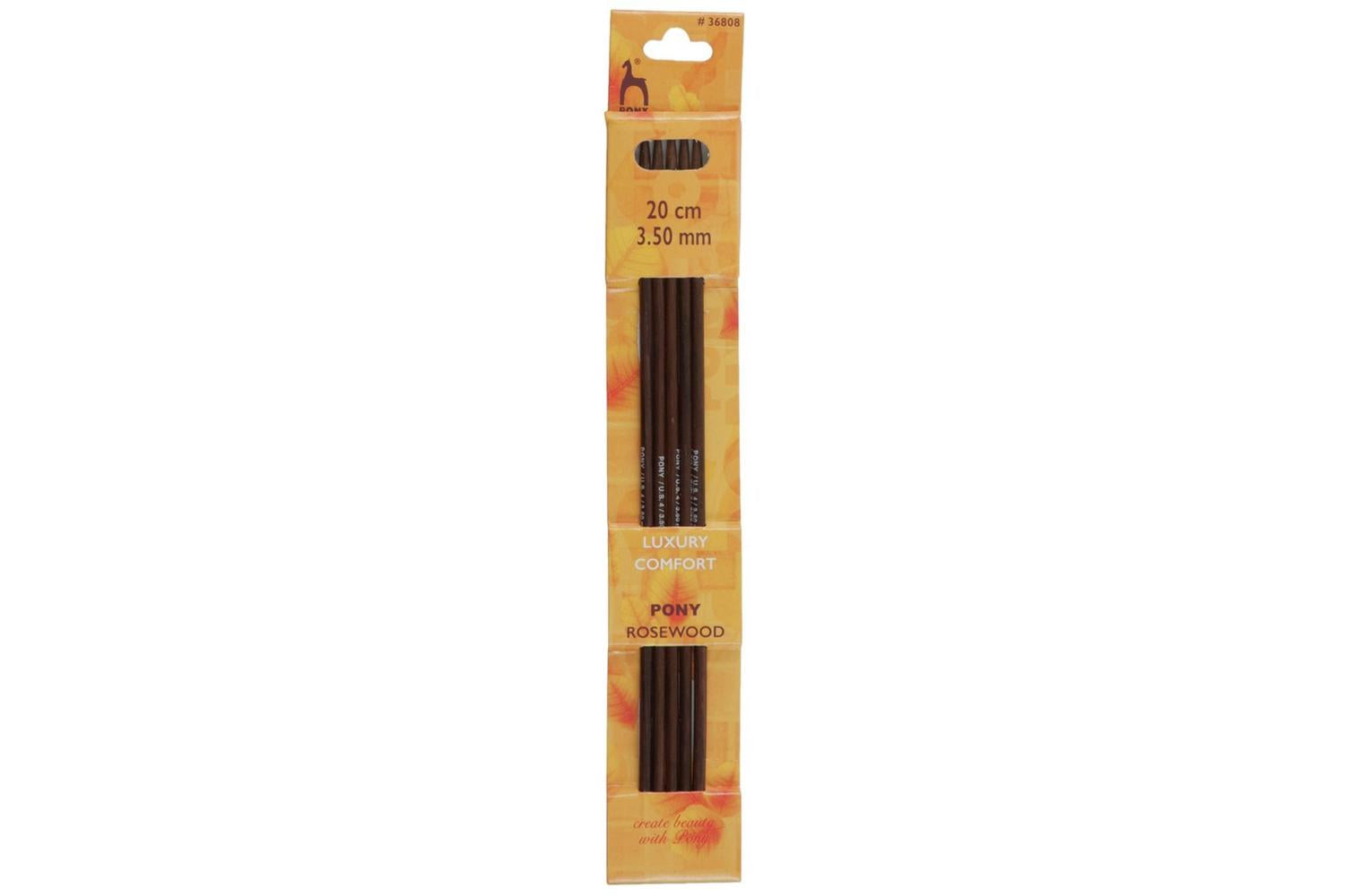 Pony Gro-p36808 - Knitting Pins Double-ended Set Of 5 Rosewo
