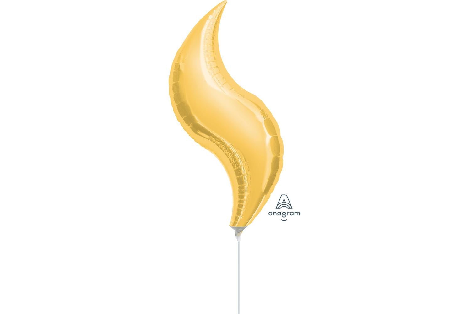 Amscan | 1614199 | Gold Mini Shape Curve Foil Balloons 28