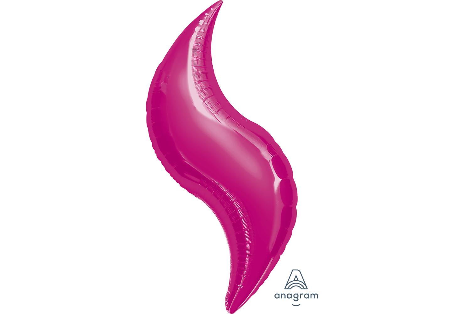 Amscan | 1620499 | Fuchsia Supershape Curve Foil Balloons 42