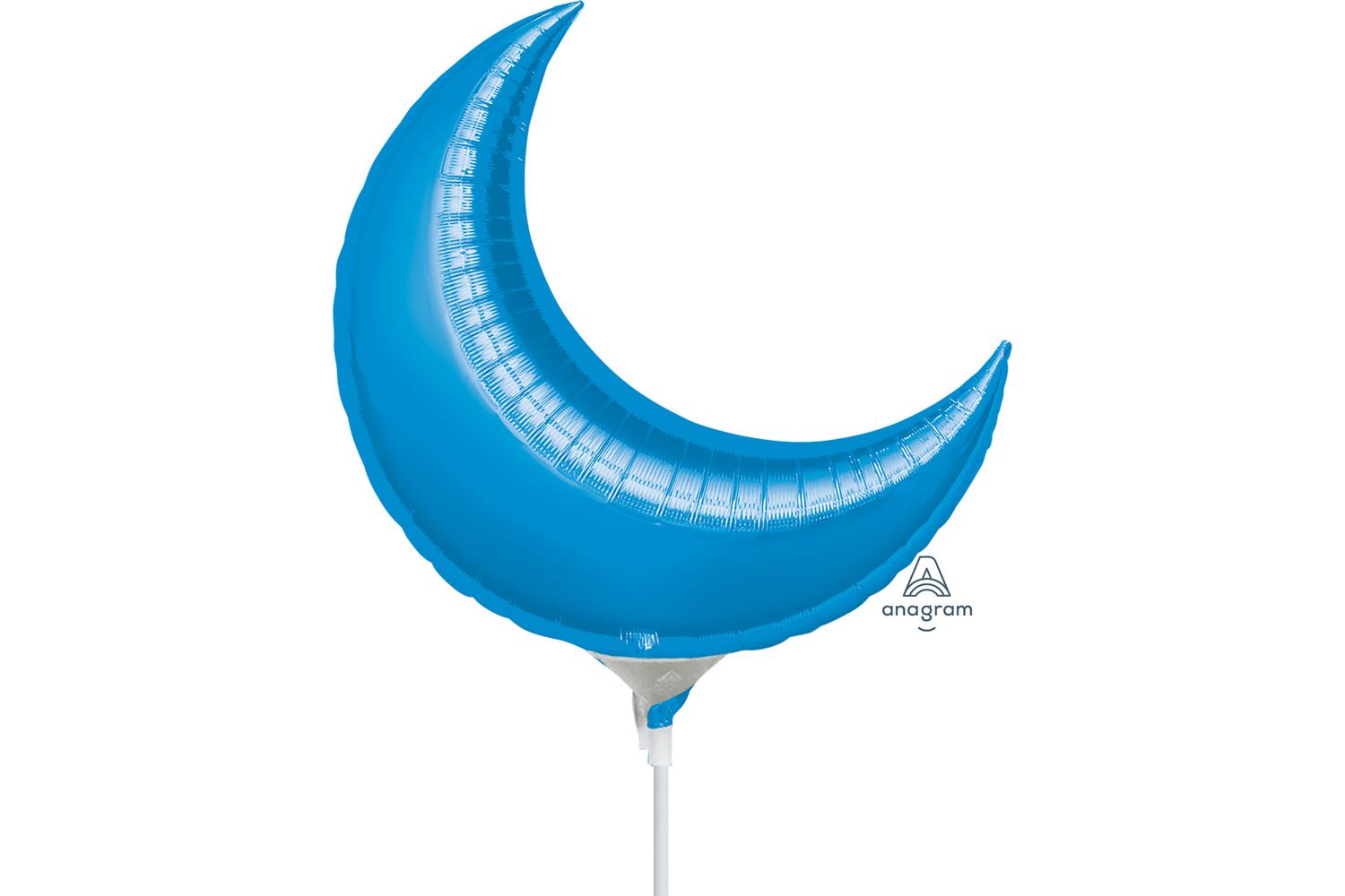 Amscan | 1622599 | Blue Mini Shape Crescent Foil Balloons 17