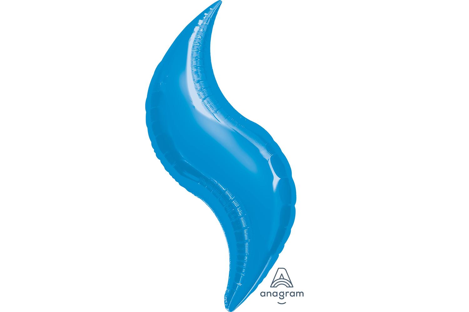 Amscan | 1623299 | Blue Supershape Curve Foil Balloons 42"/107cm D29-2