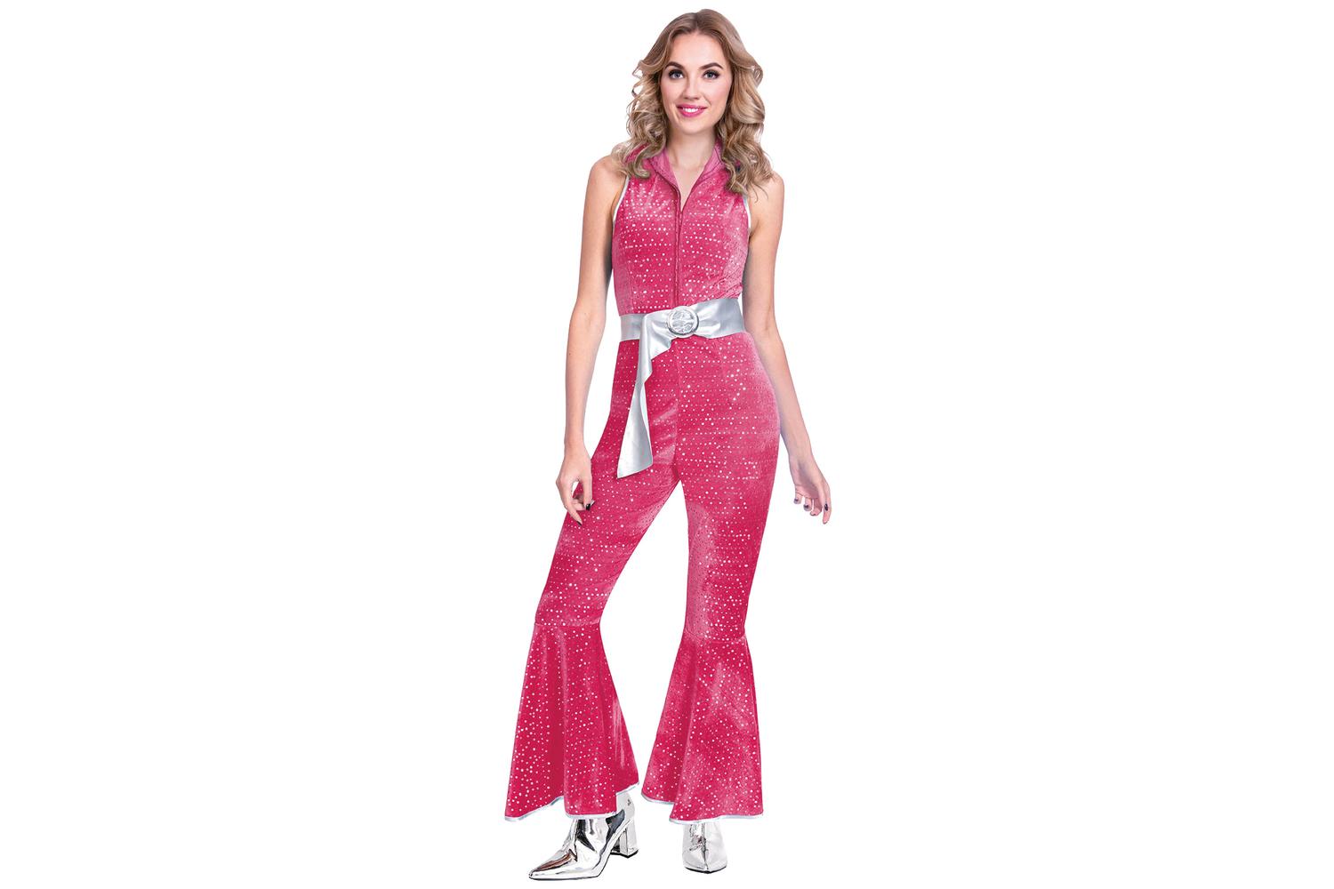 Amscan | Ams-9905744 | Pink Disco Jumpsuit Sz 8-10-2