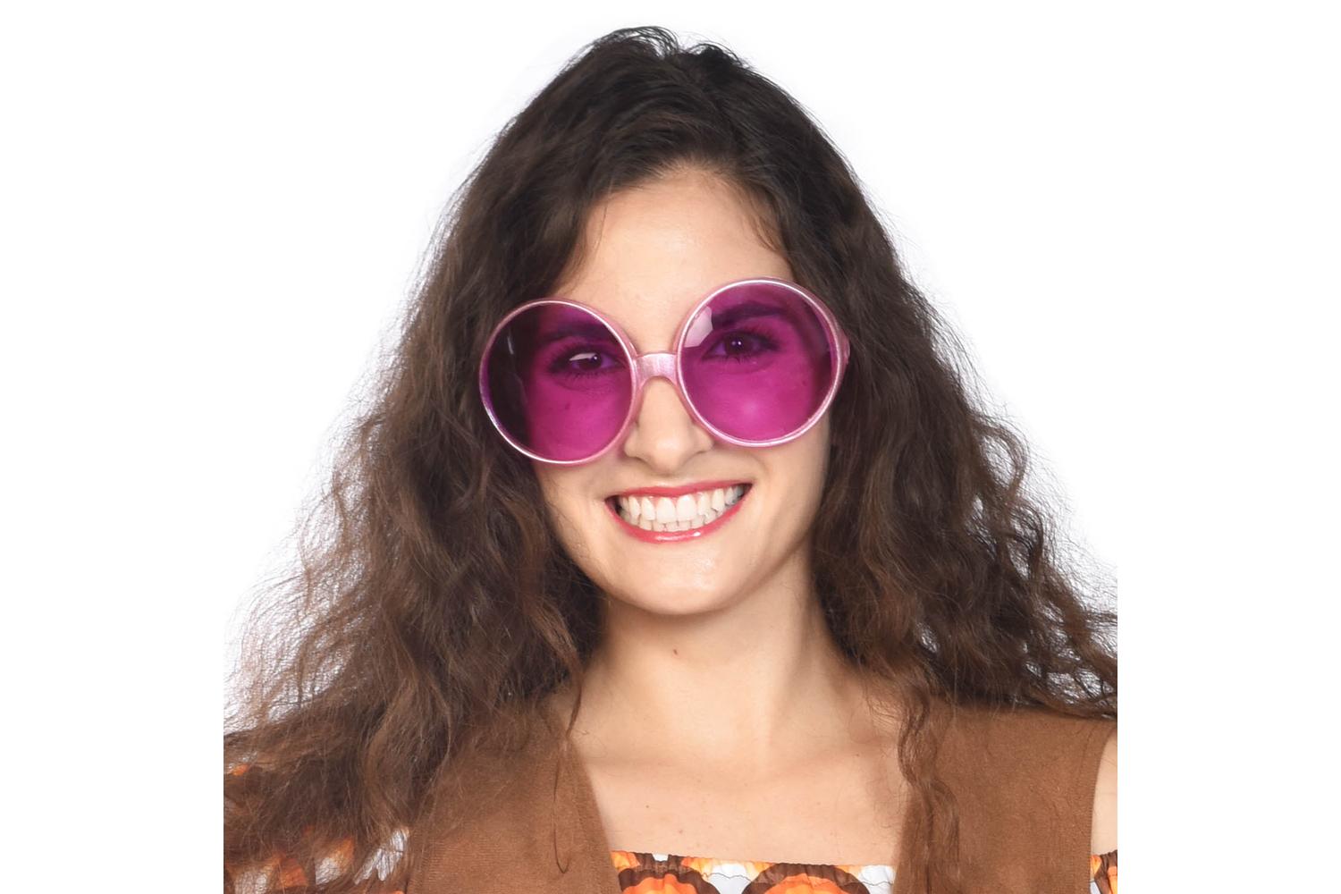 Amscan | Ams-9909448 | 70s Party Glasses Neon Pink
