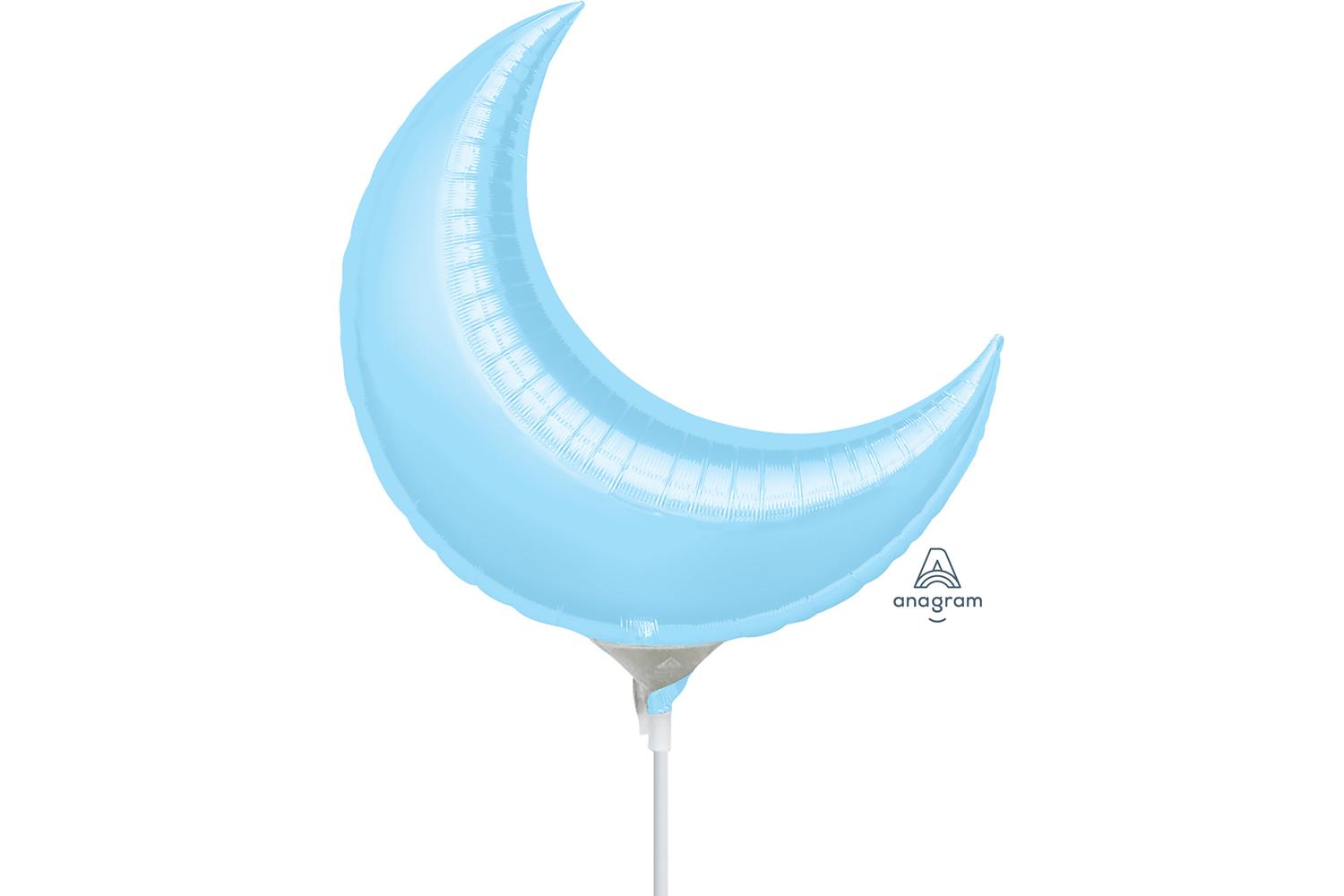 Amscan | 1631199 | Pastel Blue Mini Shape Crescent Foil Balloons 17"/43cm D11-2