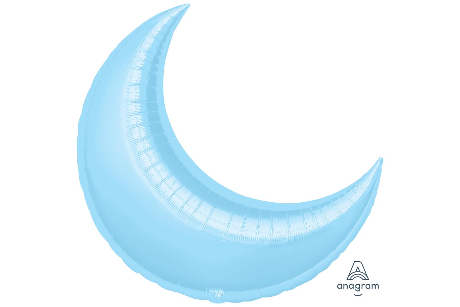 Amscan | 1631299 | Pastel Blue Supershape Crescent Foil Balloons 26