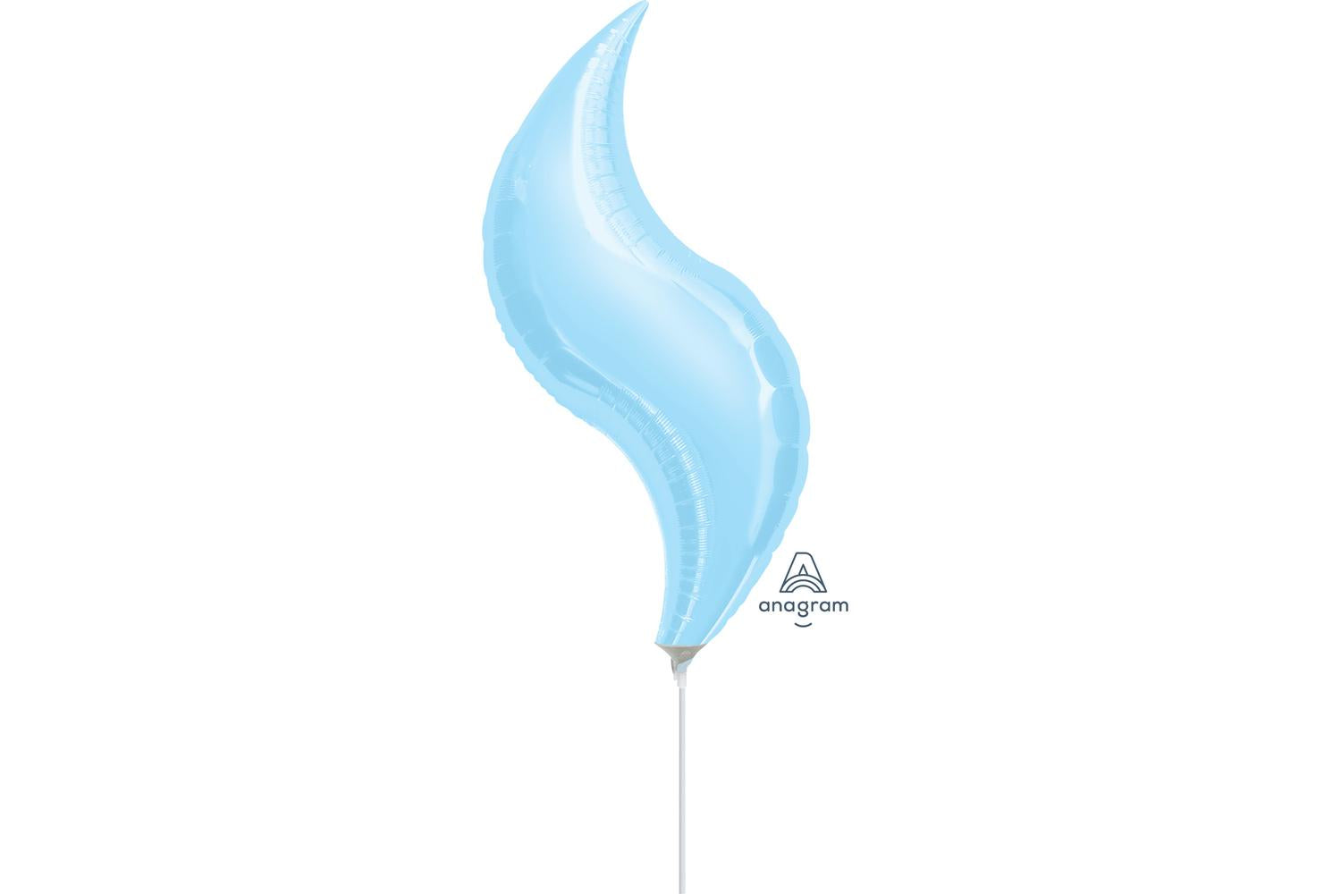 Amscan | 1635499 | Pastel Blue Mini Shape Curve Foil Balloons 19