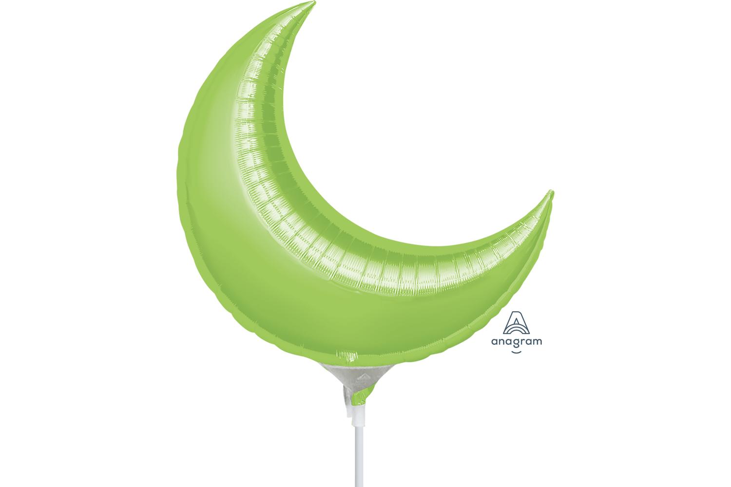 Amscan | 1638199 | Lime Mini Shape Crescent Foil Balloons 17"/43cm D11-2