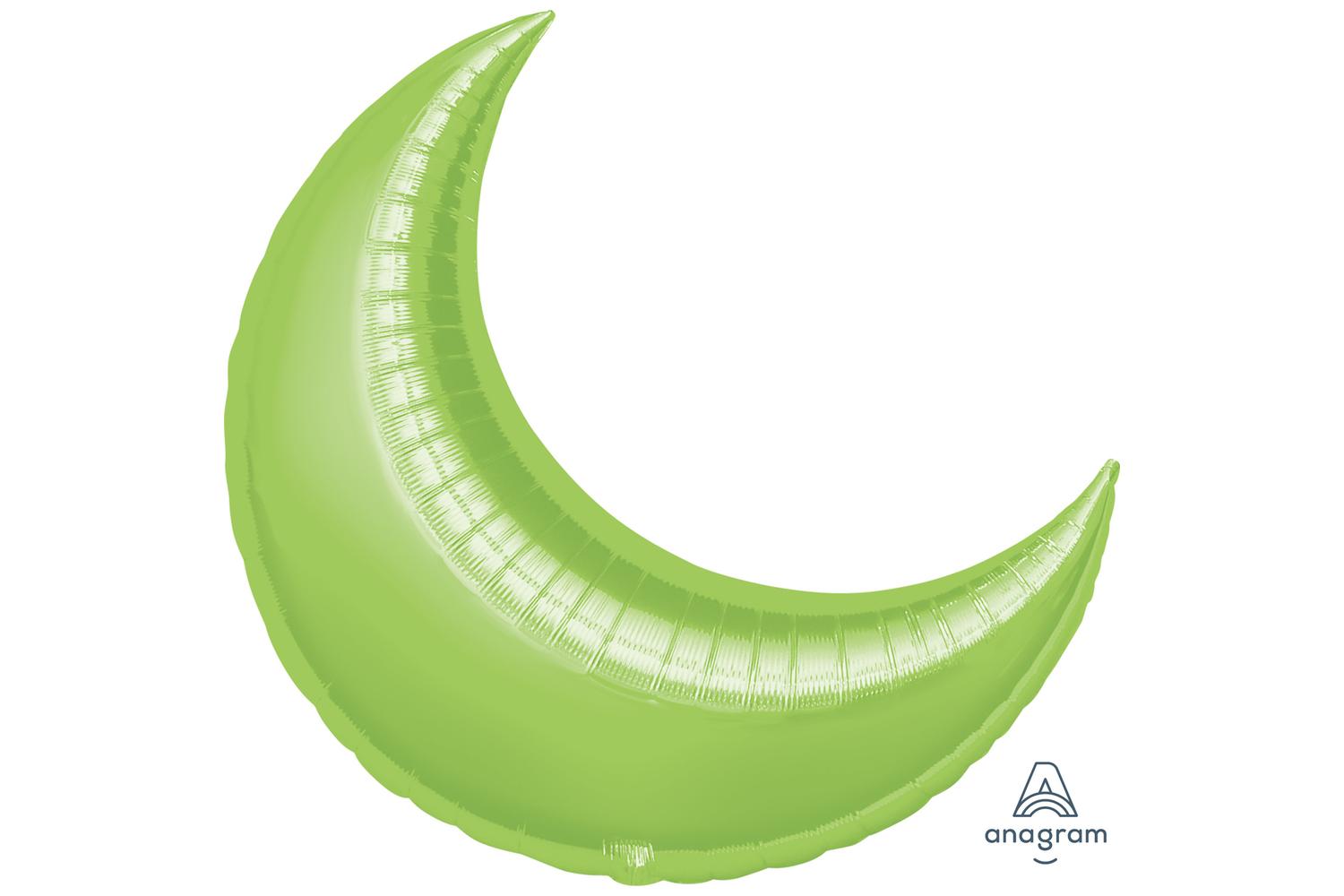 Amscan | 1638999 | Lime Supershape Crescent Foil Balloons 35"/89cm D23-2