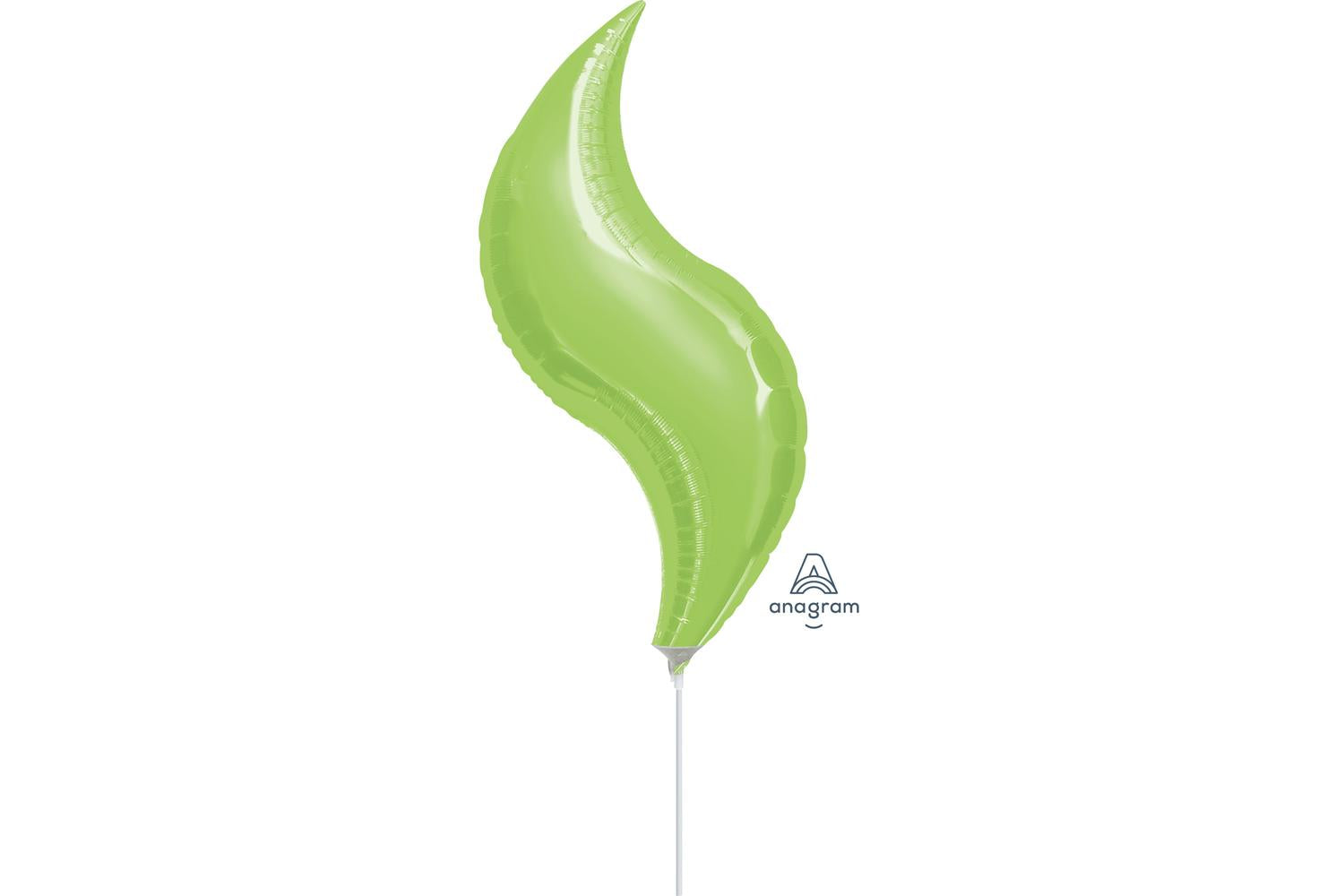 Amscan | 1639399 | Lime Mini Shape Curve Foil Balloons 19