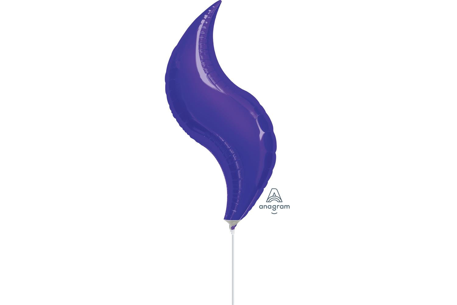 Amscan | 1642299 | Purple Mini Shape Curve Foil Balloons 28"/71cm D19-2