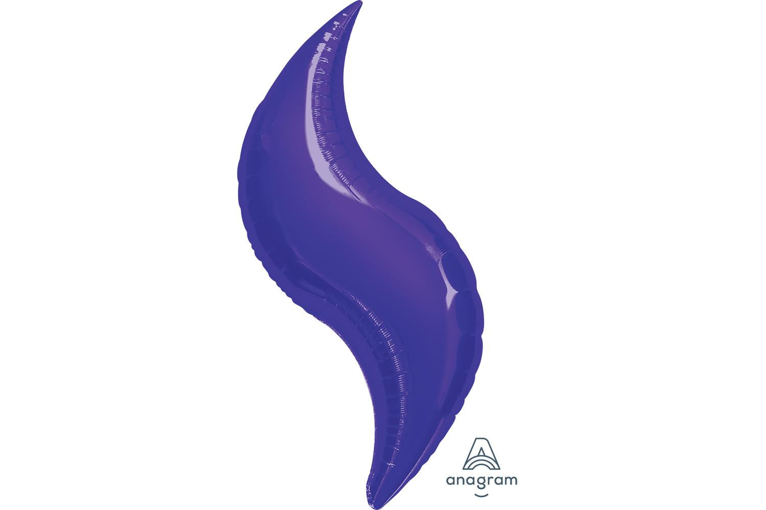 Amscan | 1642399 | Purple Supershape Curve Foil Balloons 36