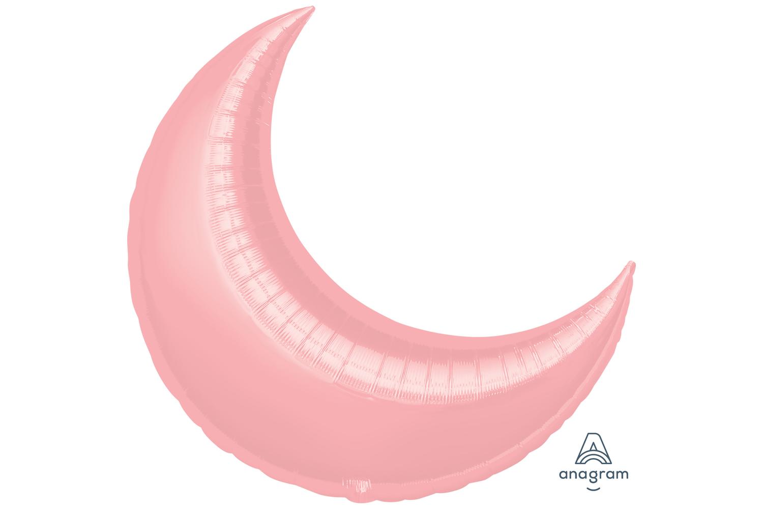 Amscan | 1646099 | Pastel Pink Supershape Crescent Foil Balloons 35