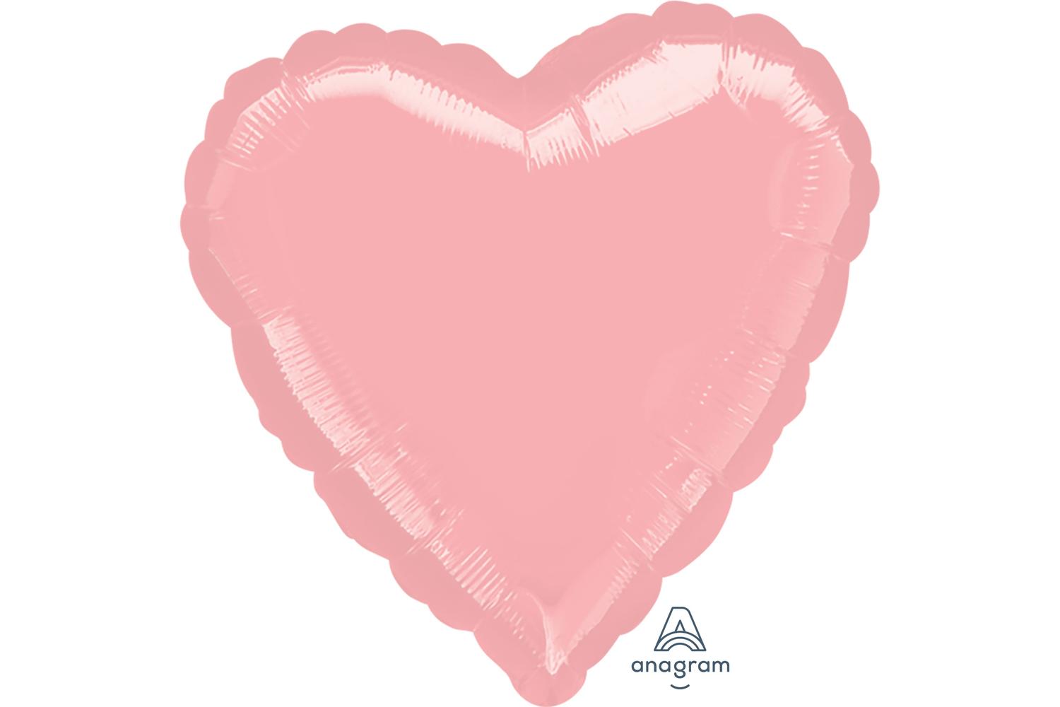 Amscan | 1646899 | Metallic Pearl Pastel Pink Jumbo Heart Foil Balloons-2