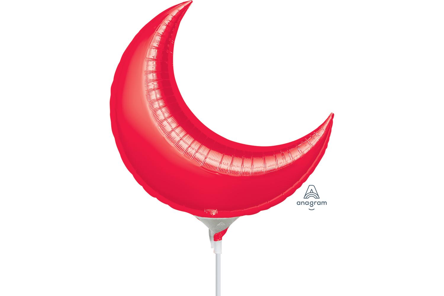 Amscan | 1668299 | Red Mini Shape Crescent Foil Balloons 17
