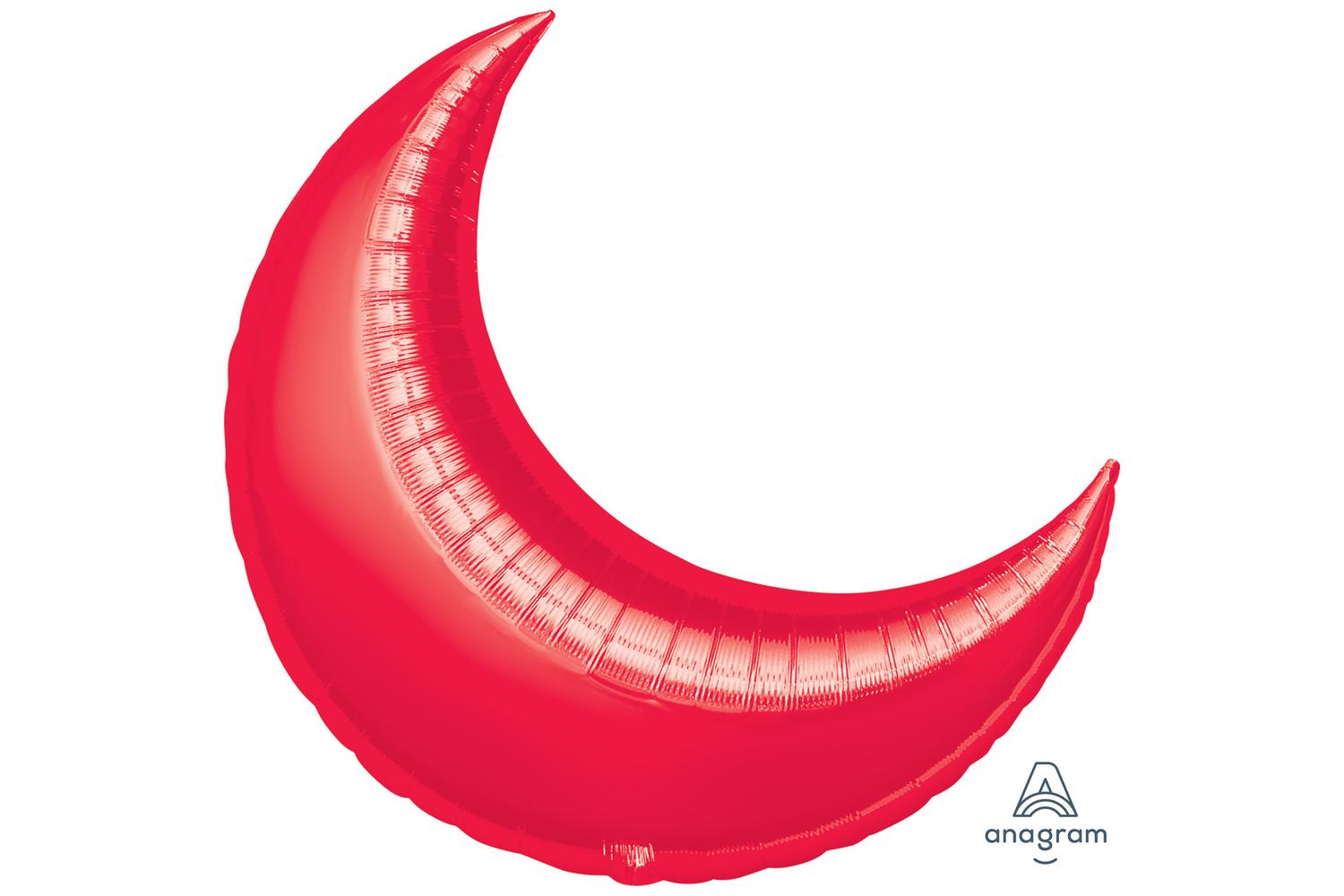 Amscan | 1668499 | Red Supershape Crescent Foil Balloons 35