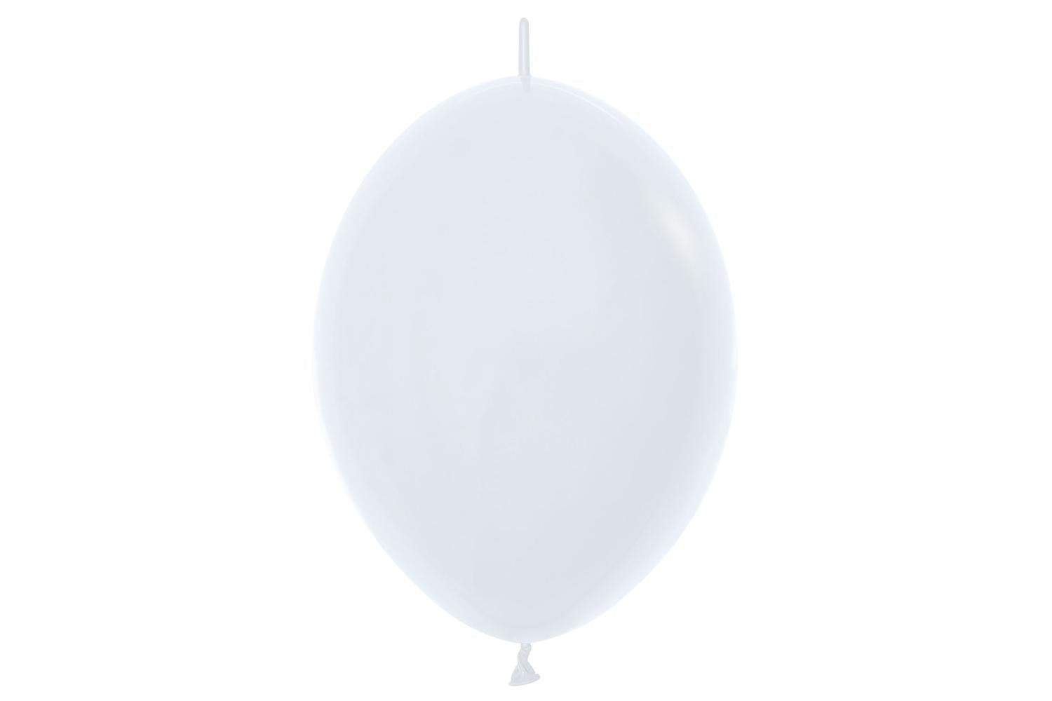 Amscan | 20002541 | Fashion Colour Link-o-loon Solid White 005 Latex Balloons 6"/15cm-2