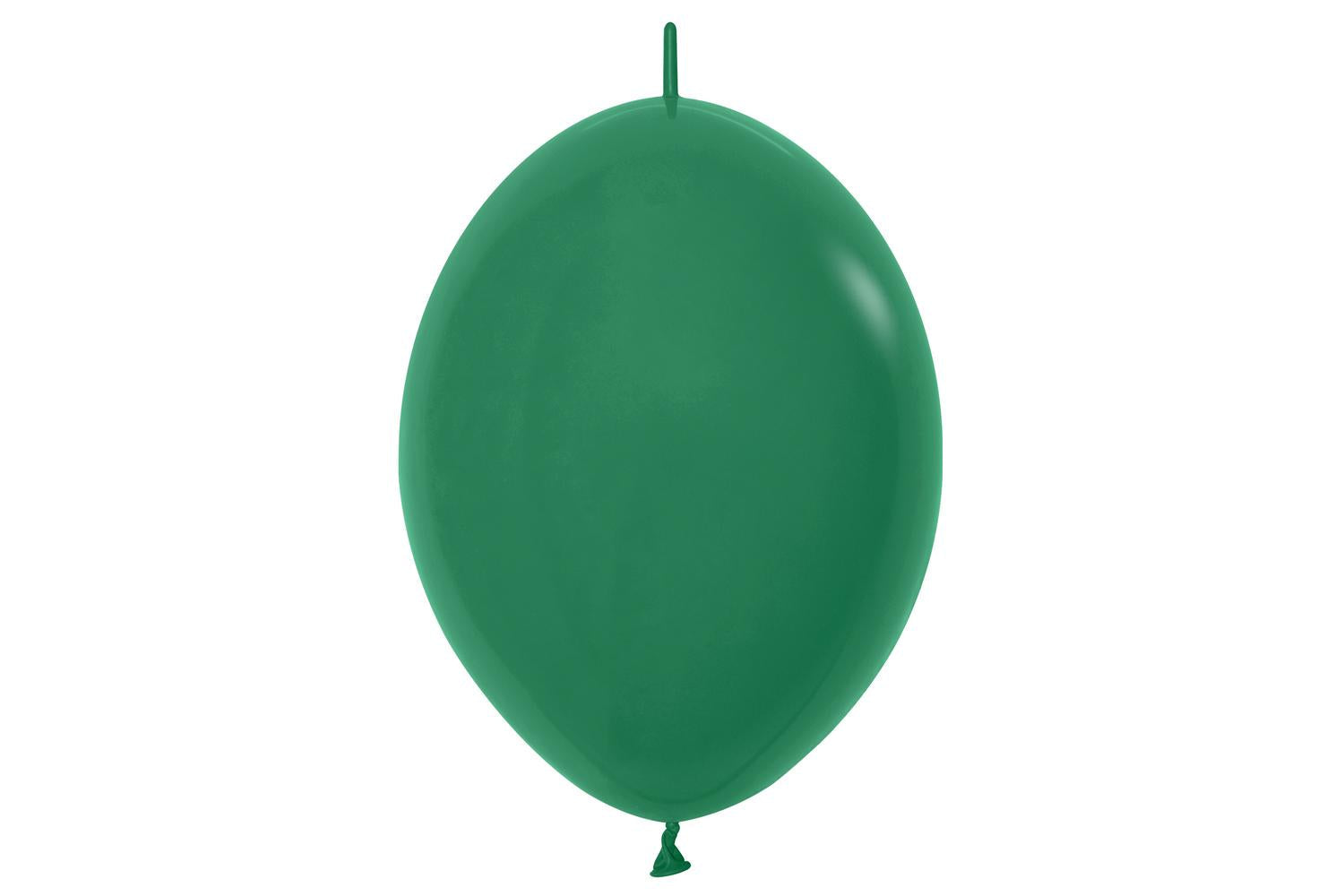 Amscan | 20002550 | Fashion Colour Link-o-loon Solid Forest Green 032 Latex Balloons 6"/15cm-2