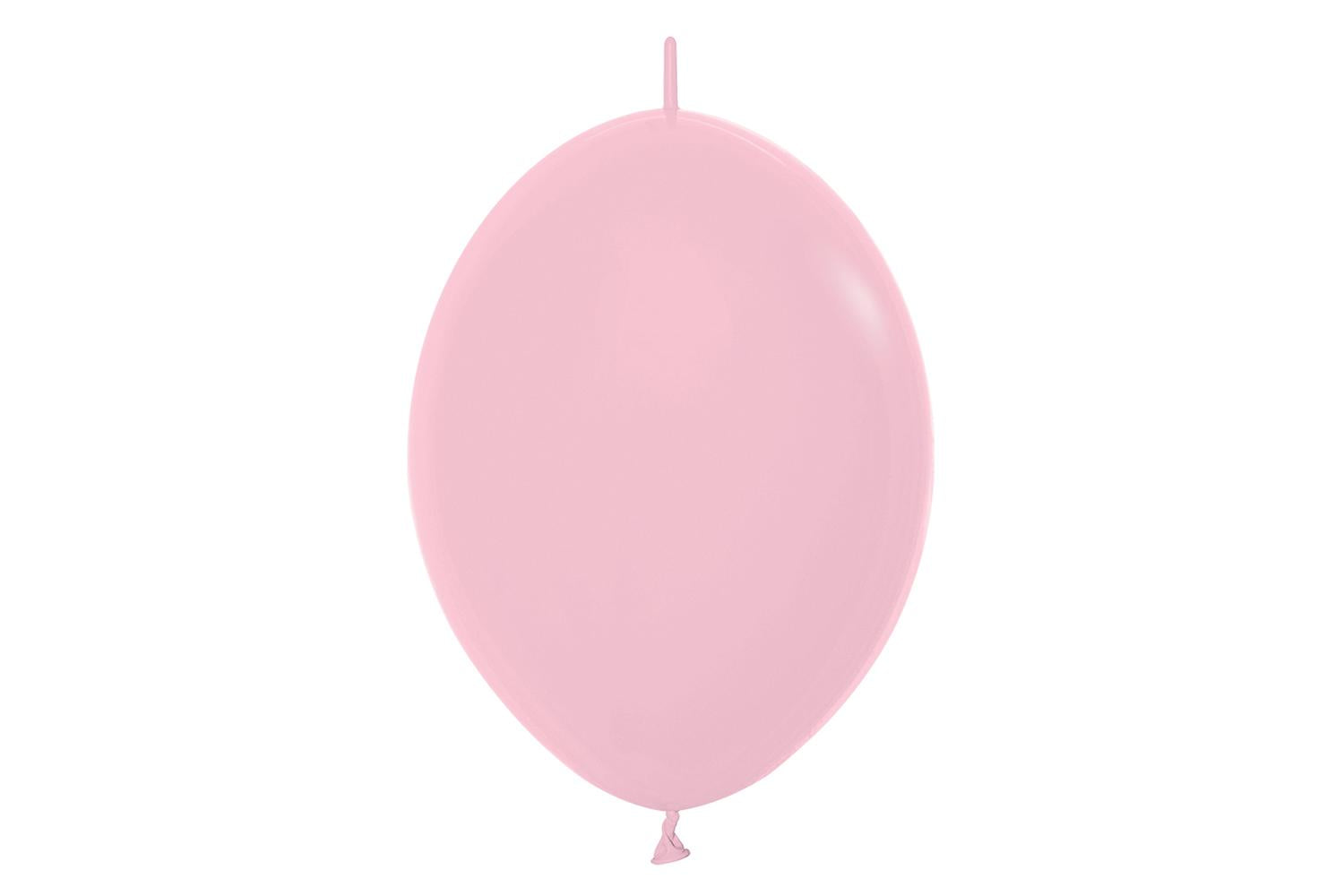 Amscan | 20002542 | Fashion Colour Link-o-loon Solid Pink 009 Latex Balloons 6"/15cm-2