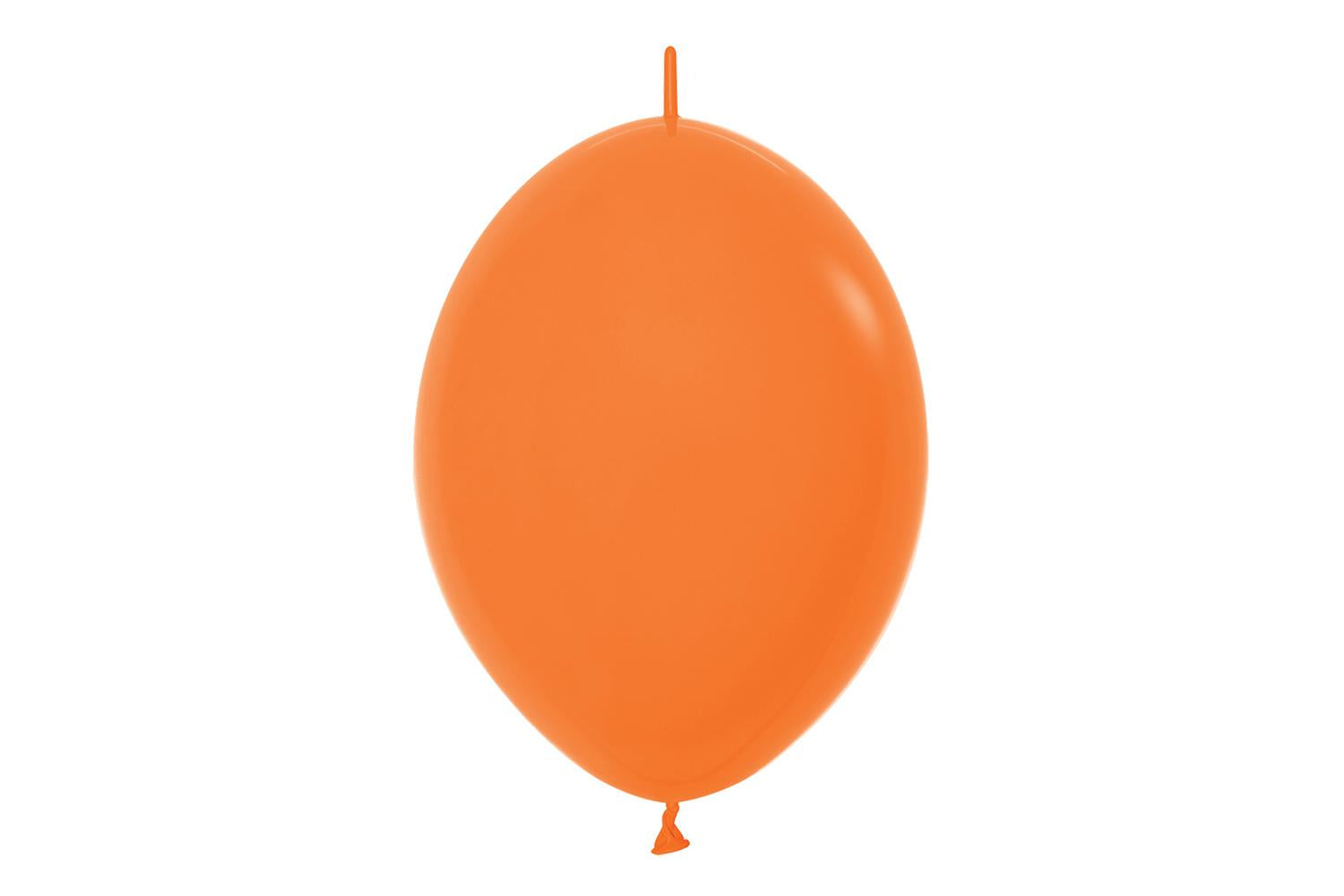 Amscan | 20002557 | Fashion Colour Link-o-loon Solid Orange 061 Latex Balloons 6"/15cm-2