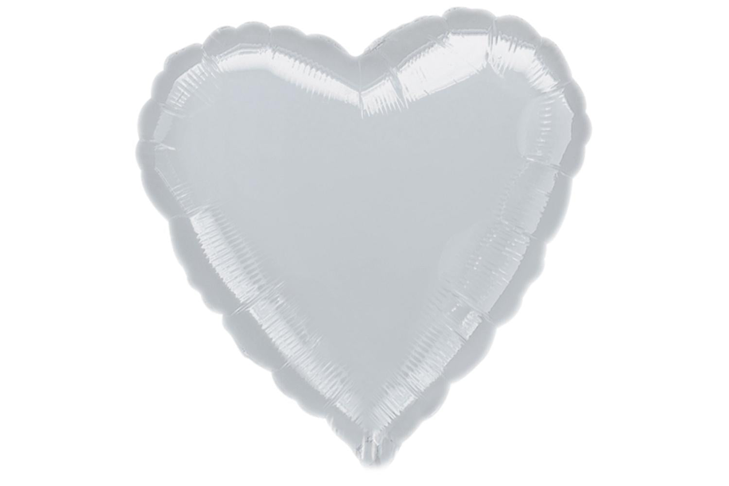 Amscan | 3679002 | Silver Heart Jumbo Foil Balloons G20-2