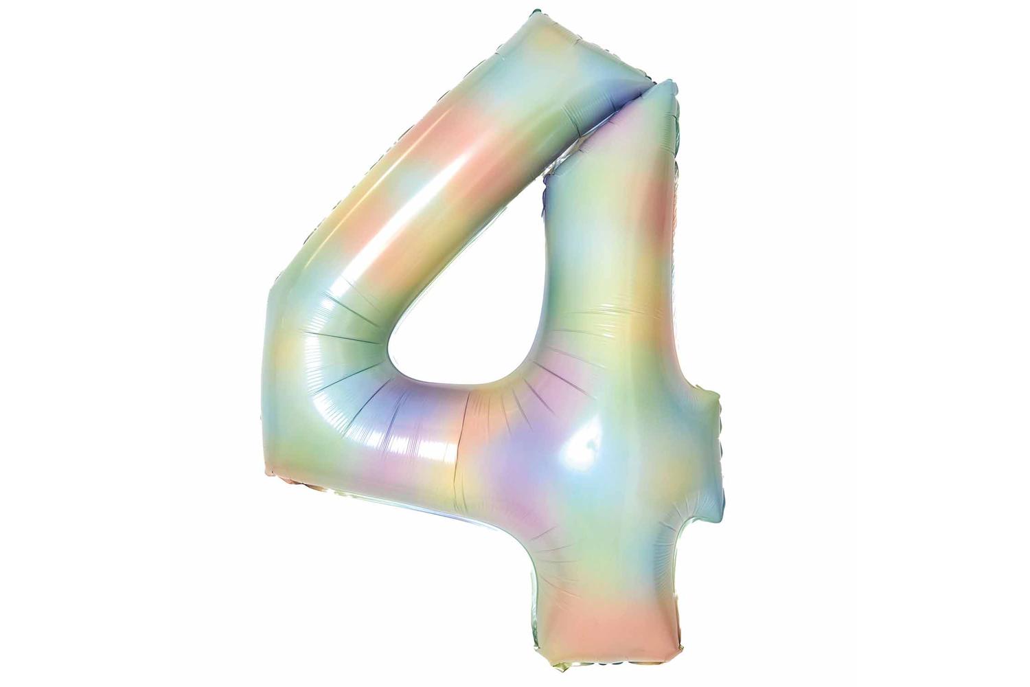 Amscan | Ams-9913137 | Large Number Pastel Rainbow 4