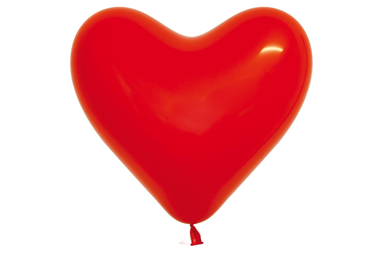 Amscan | 20004593 | Crystal Heart Solid Red 315 Latex Balloons 14