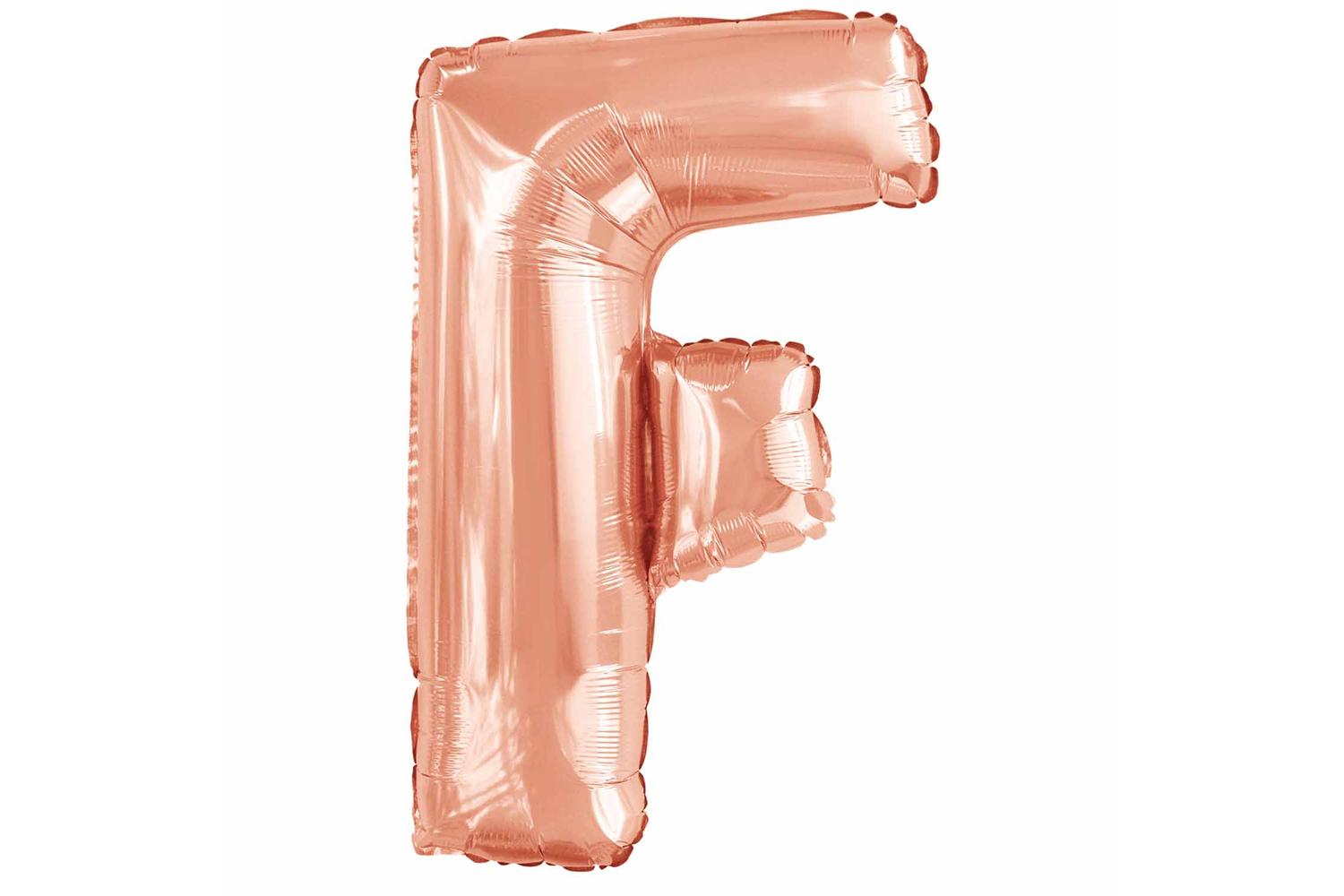 Amscan | Ams-9915568 | Large Letter F Rose Gold-2