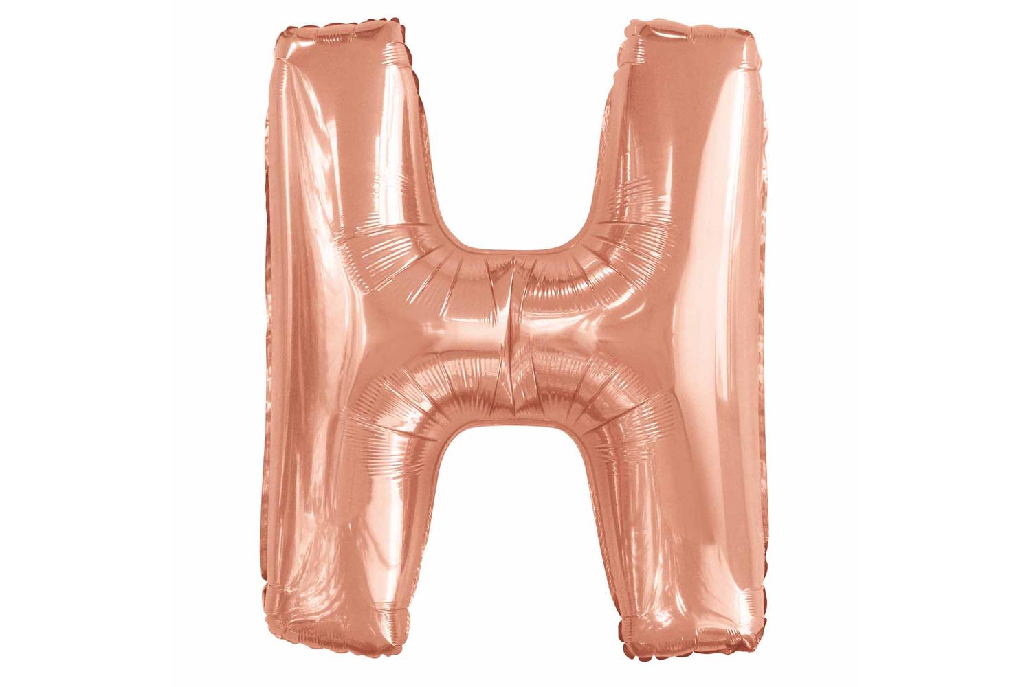 Amscan | Ams-9915570 | Large Letter H Rose Gold