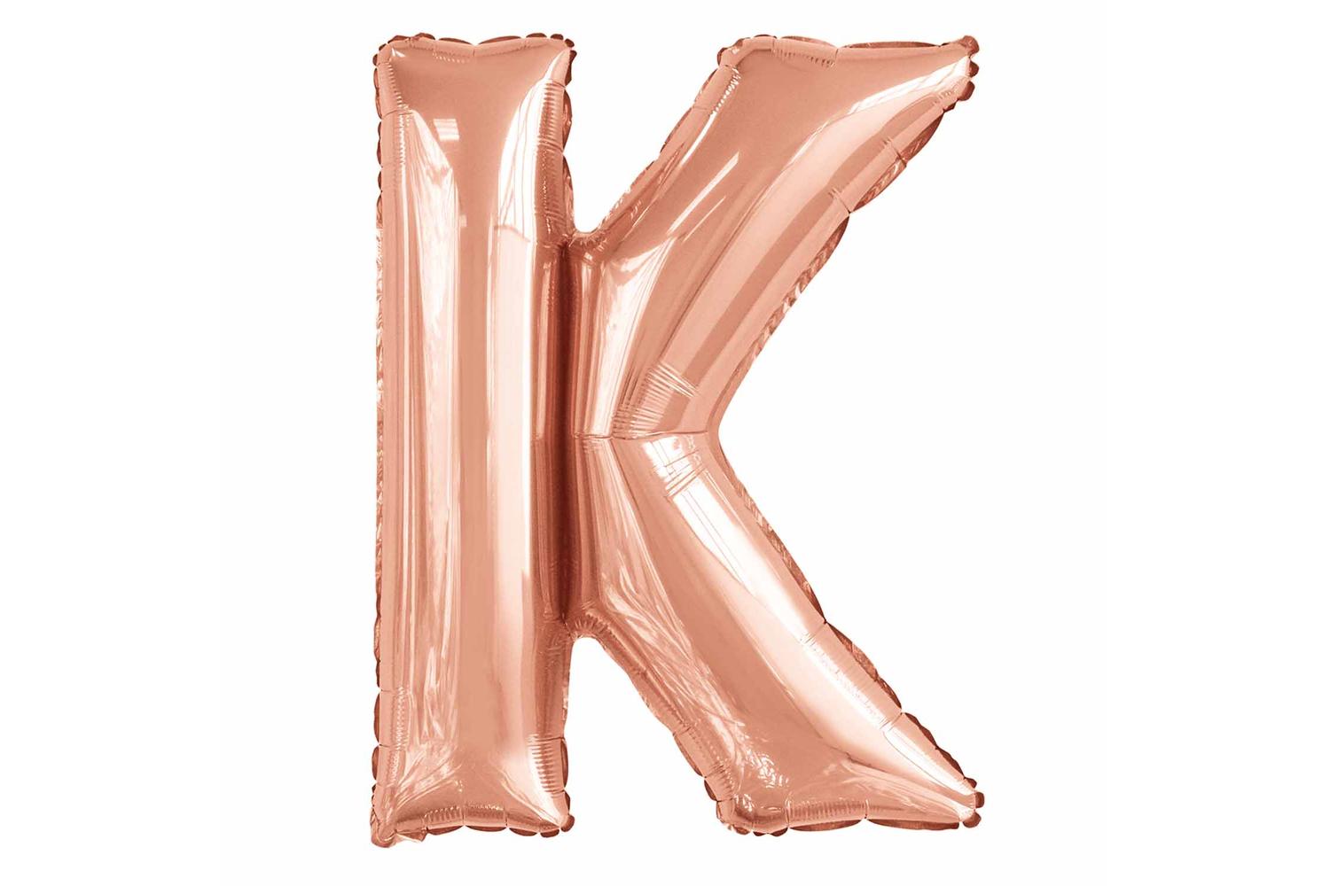 Amscan | Ams-9915573 | Large Letter K Rose Gold