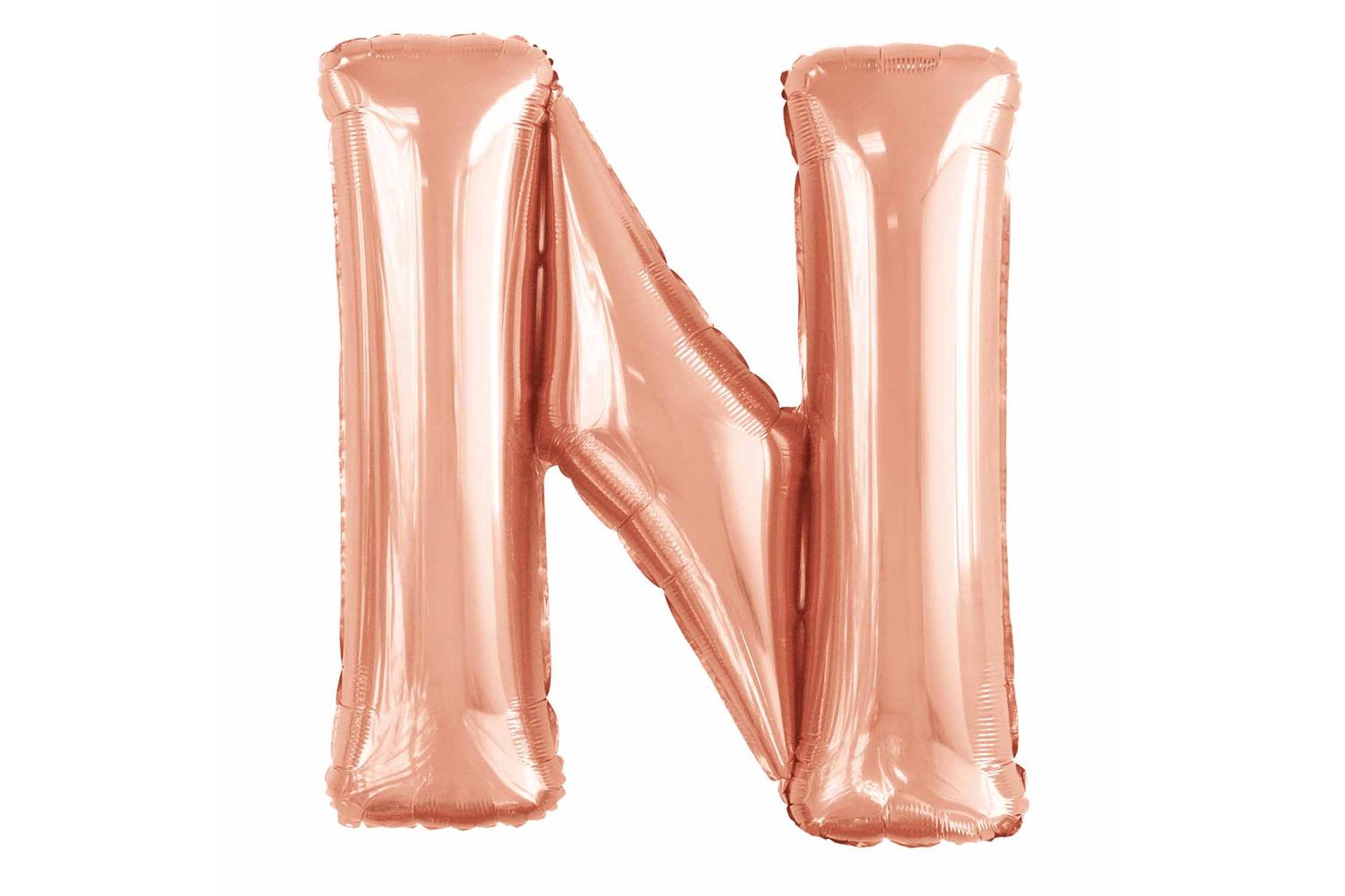 Amscan | Ams-9915576 | Large Letter N Rose Gold-2