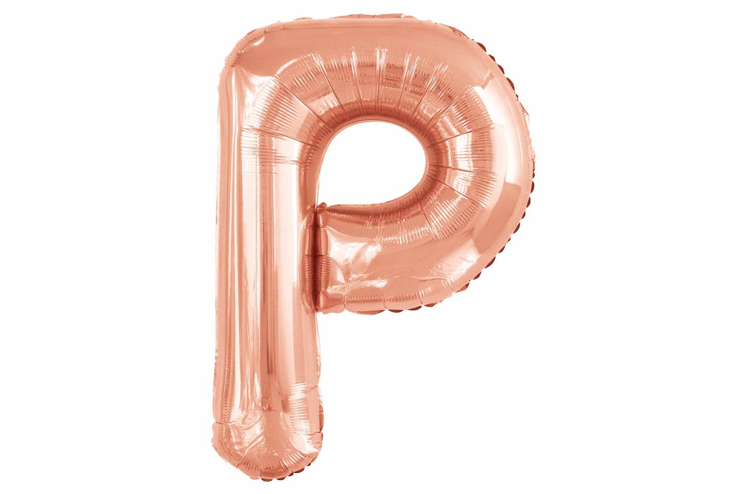 Amscan | Ams-9915578 | Large Letter P Rose Gold-2