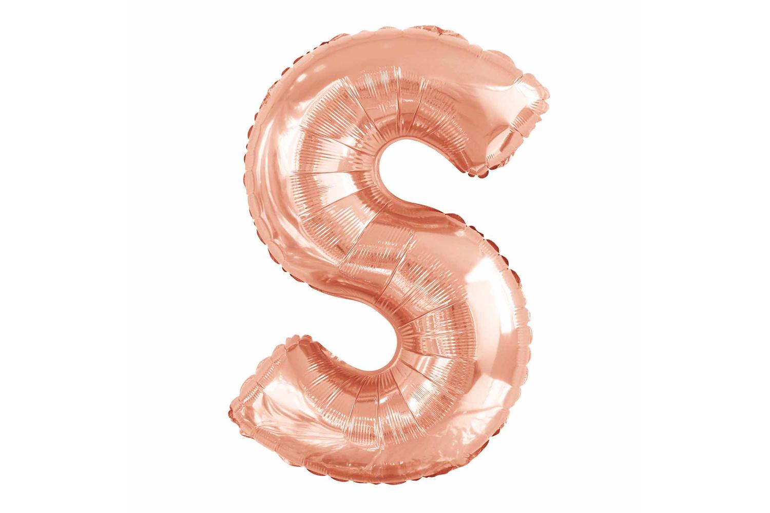 Amscan | Ams-9915581 | Large Letter S Rose Gold-2