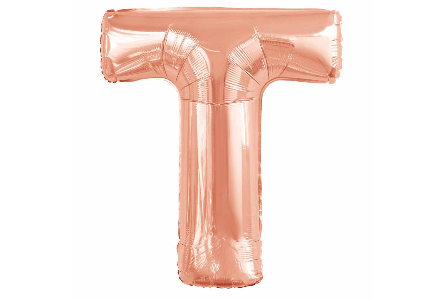 Amscan | Ams-9915582 | Large Letter T Rose Gold-2