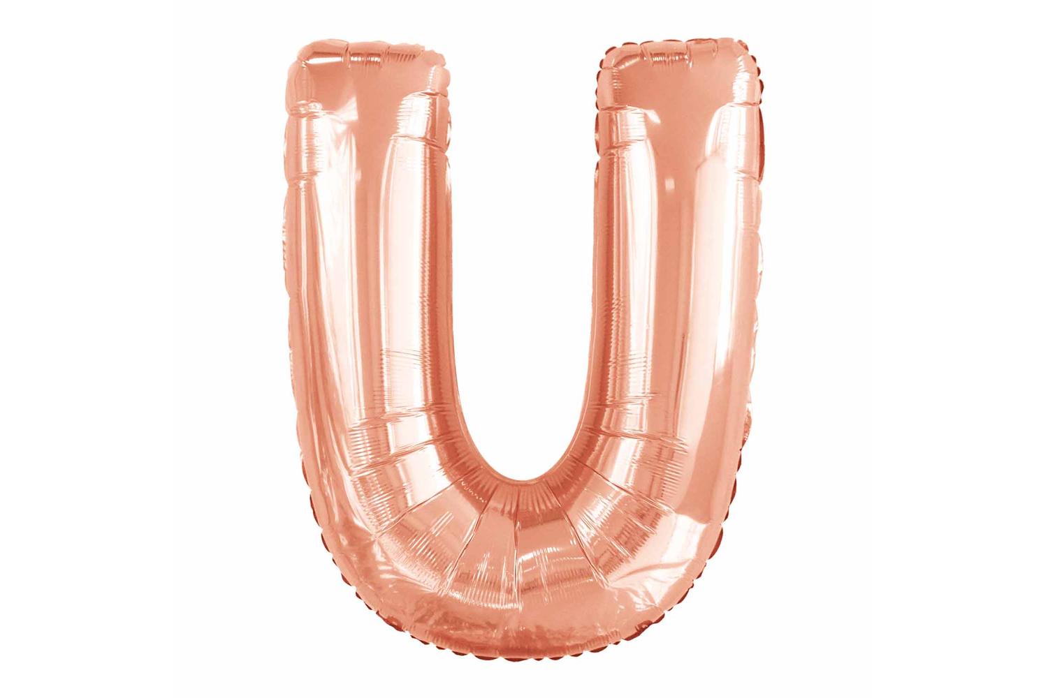 Amscan | Ams-9915583 | Large Letter U Rose Gold-2