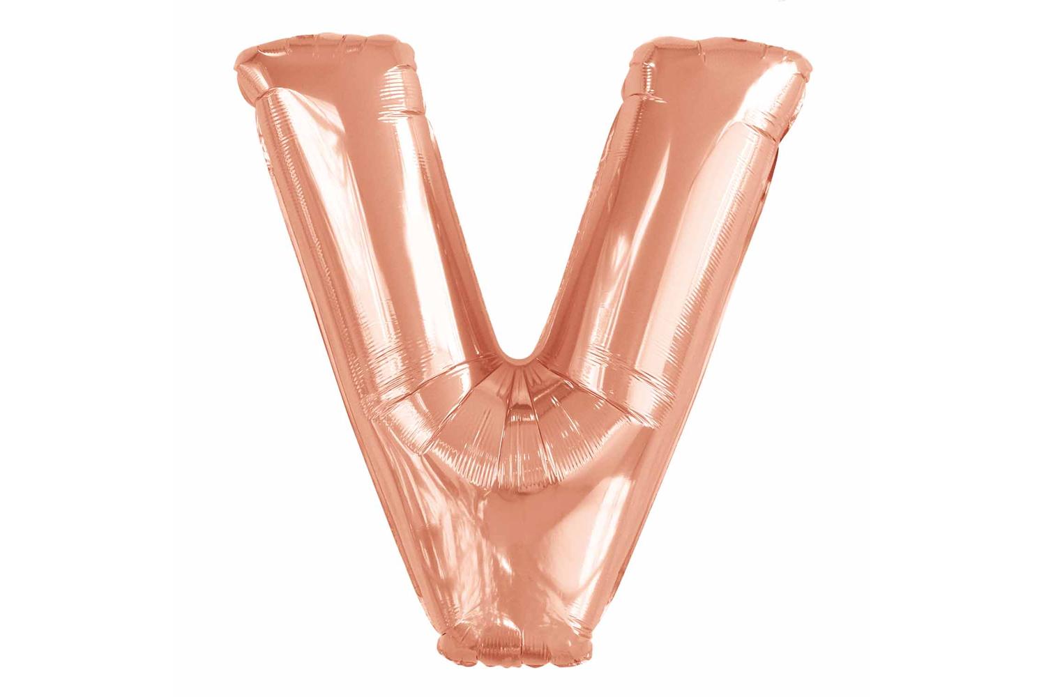 Amscan | Ams-9915584 | Large Letter V Rose Gold