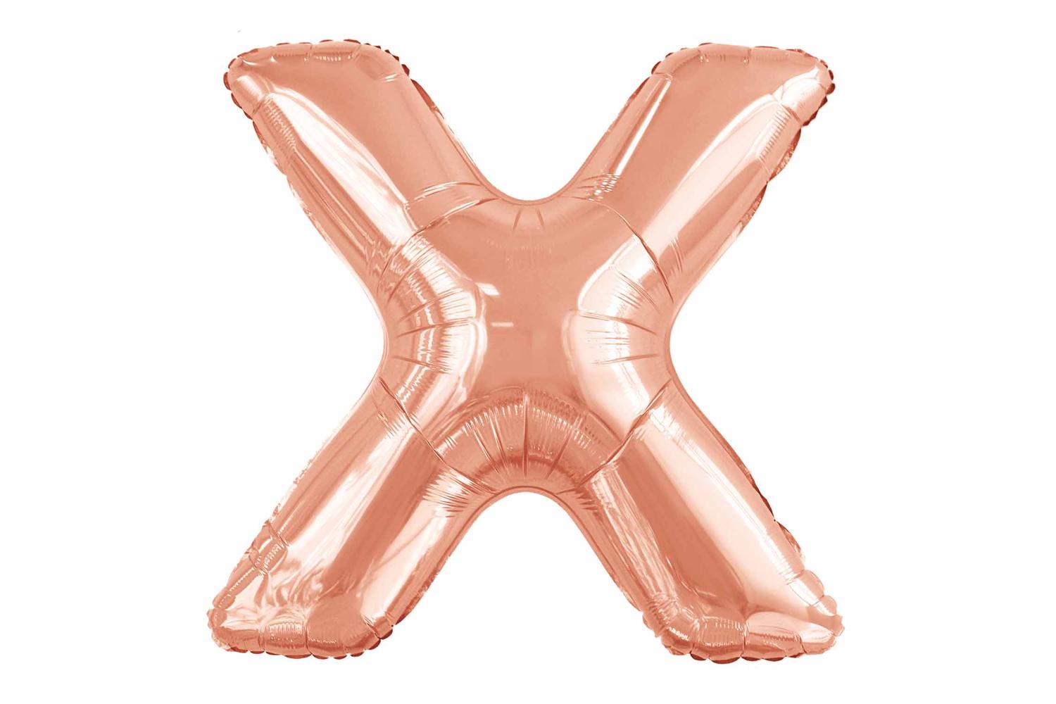 Amscan | Ams-9915586 | Large Letter X Rose Gold-2
