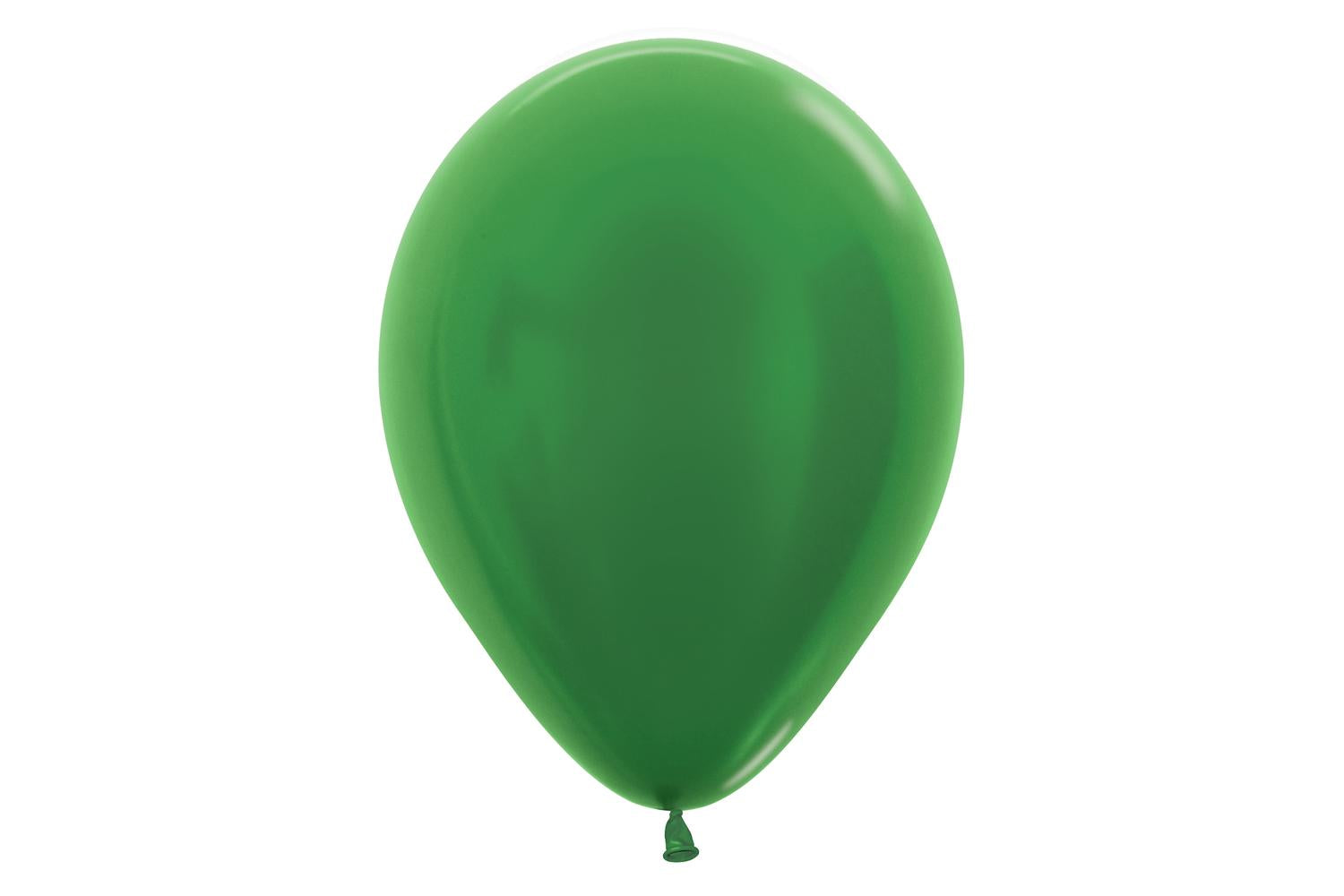Amscan | 20002028 | Metallic Solid Green 530 Latex Balloons 5