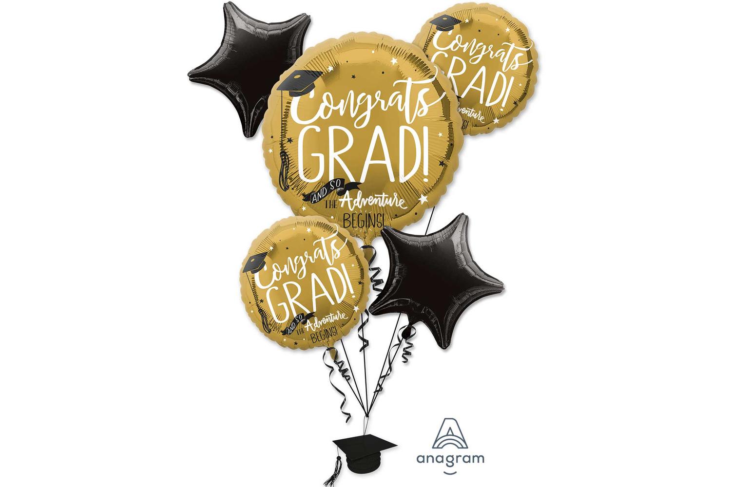 Amscan | 3757701 | The Adventure Begins Foil Bouquet Balloons-2