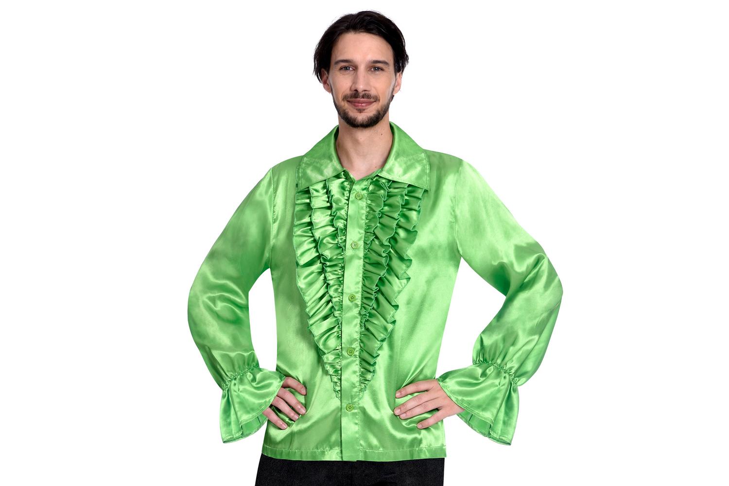 Amscan | 9907012 | Satin Shirt Lime Std-2