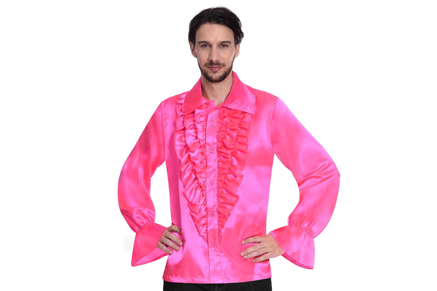 Amscan | 9907017 | Satin Shirt Pink Xl