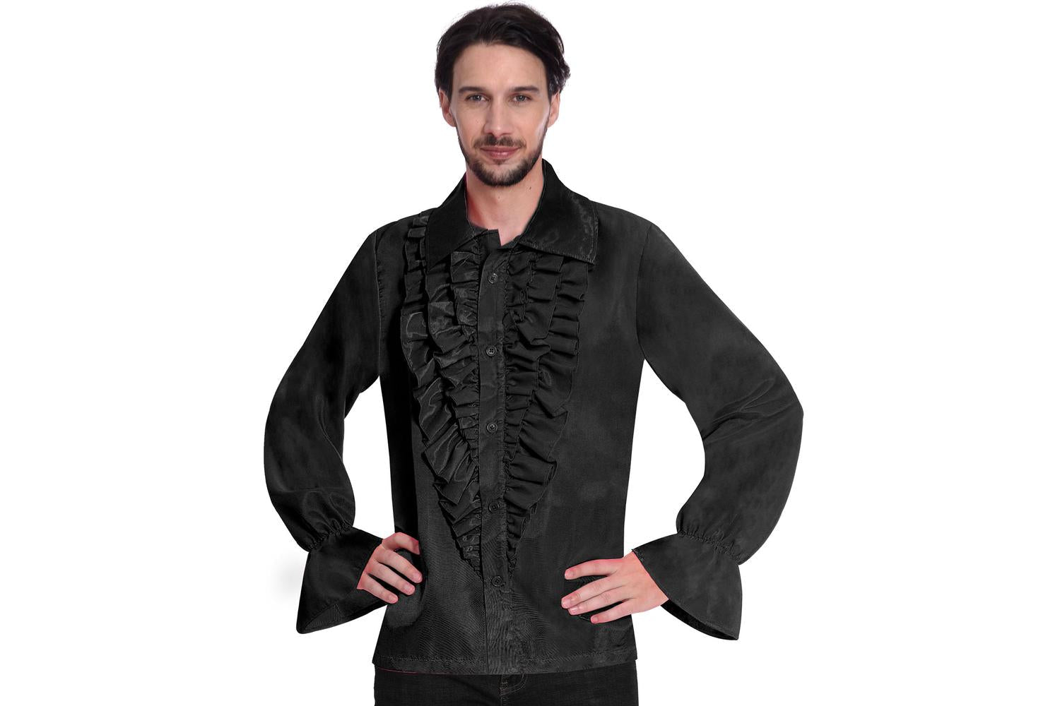 Amscan | 9907020 | Satin Shirt Black Xl
