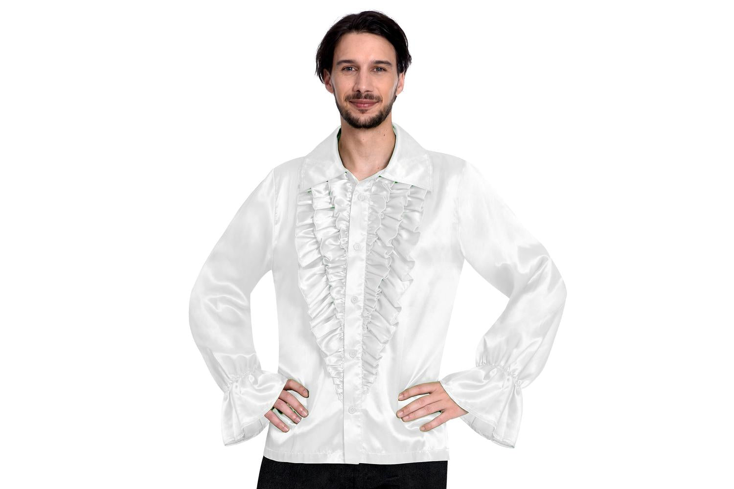 Amscan | 9907022 | Satin Shirt White Large