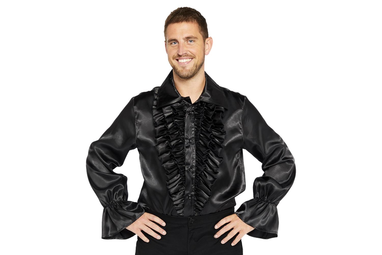 Amscan | 9907307 | Satin Shirt Black Sml-2