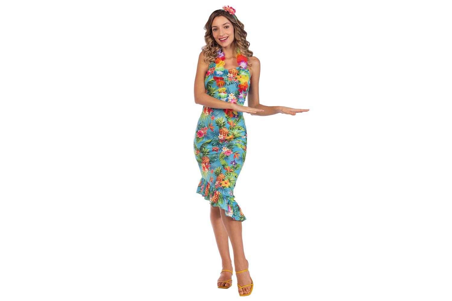 Amscan | 9908716 | Hawaii Dress Blue Sz 8-10