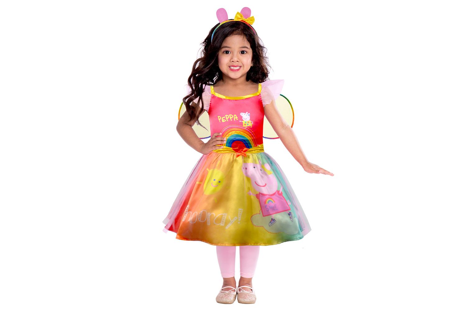 Amscan | 9908878 | Peppa Rainbow Dress 4-6 Years