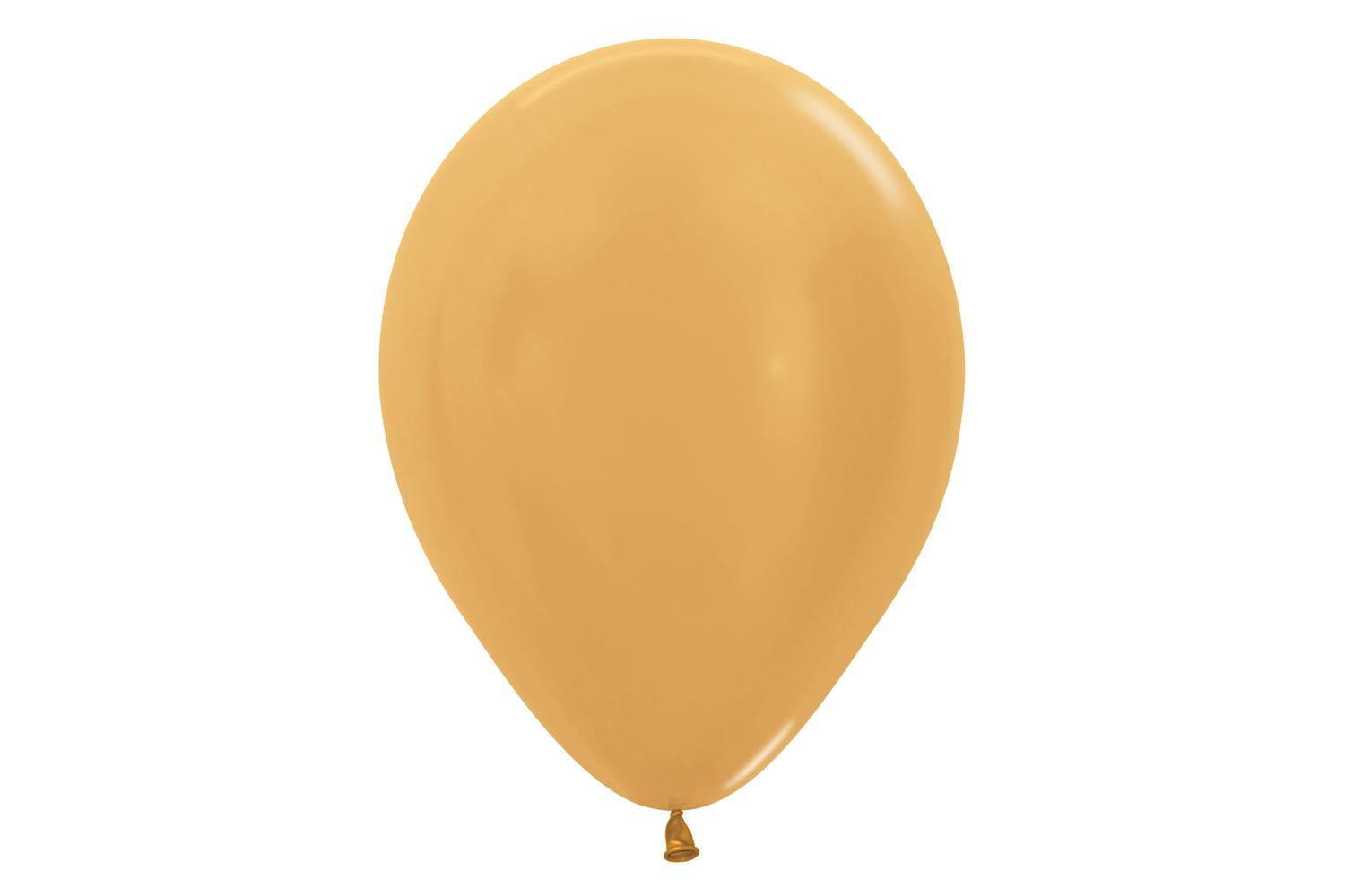 Amscan | 20009430 | Metallic Solid Gold R 570 Latex Balloons 12