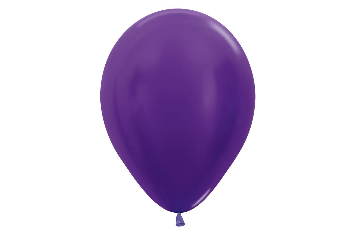Amscan | 20009427 | Metallic Solid Violet 551 Latex Balloons 12"/30cm-2